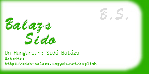 balazs sido business card